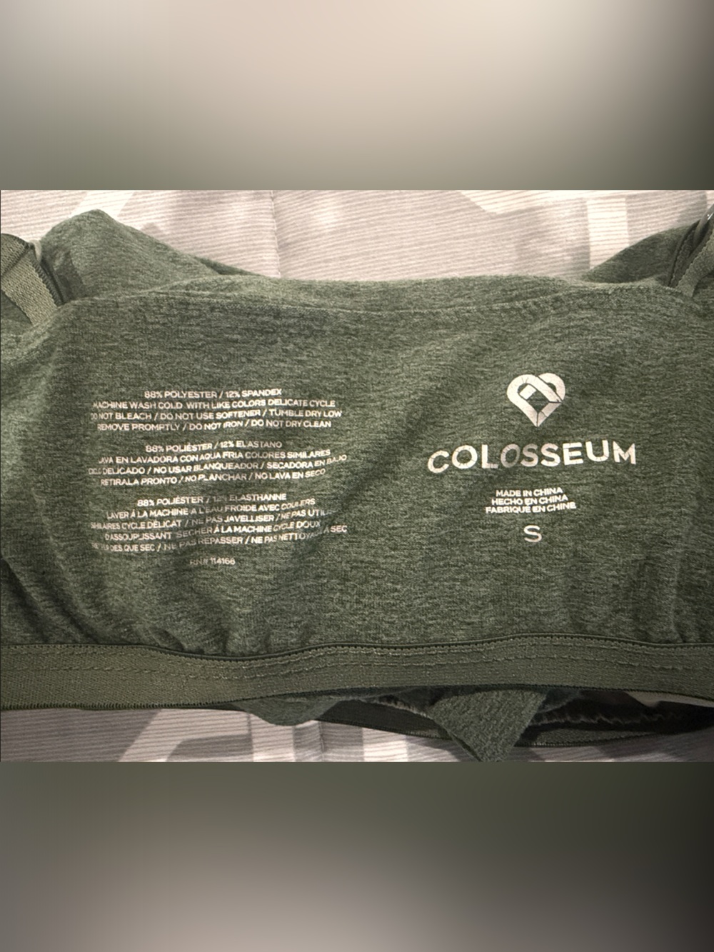 Colosseum Bralette Top in Olive Green and Mauve size Small - Picture 3 of 4